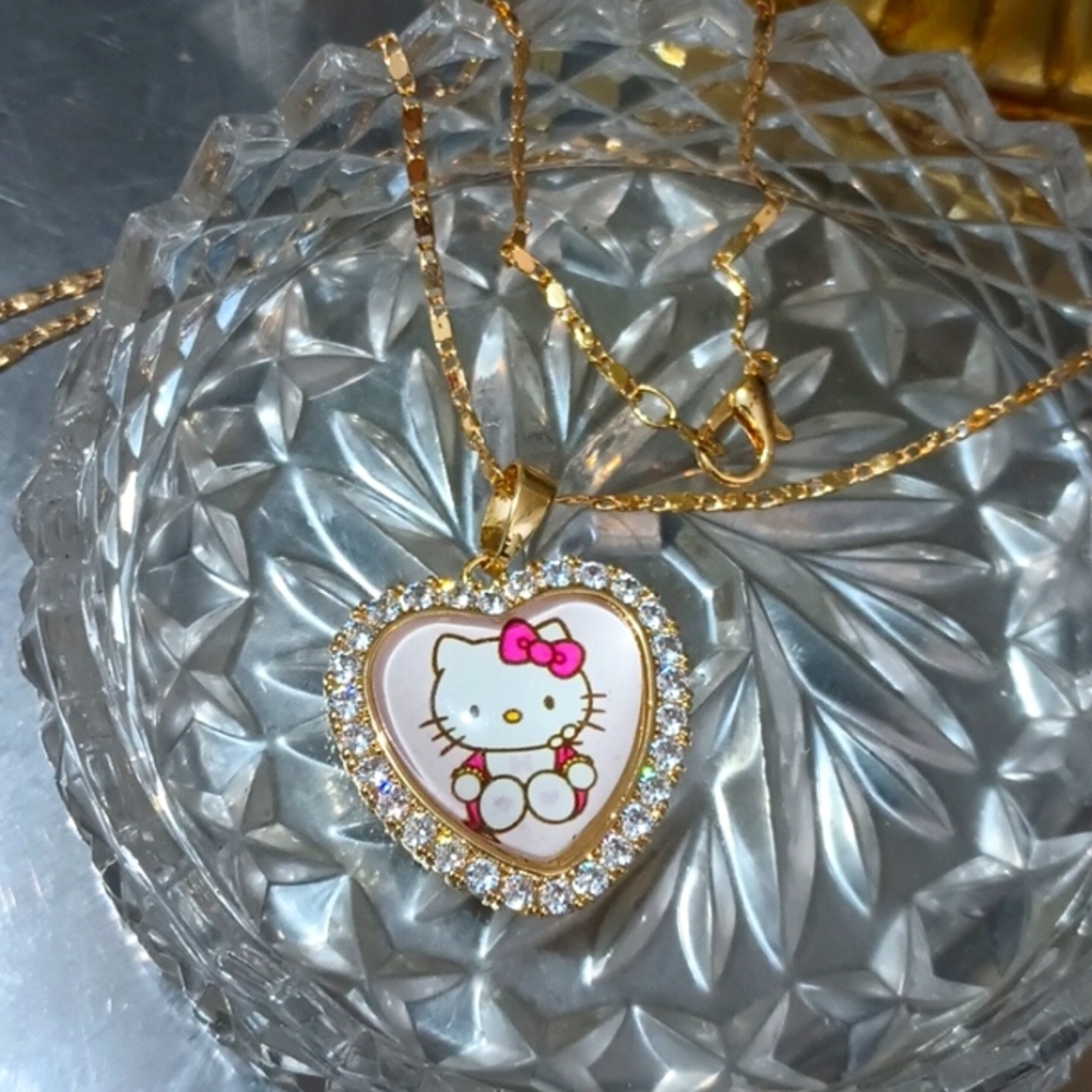 🆕 HELLO KITTY LAMINATED GOLD NECKLACE - Picture 5 of 12